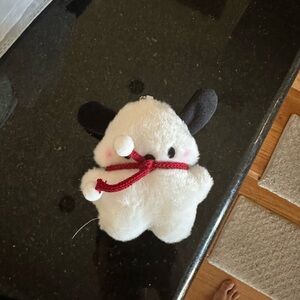 Cute Plush Toy with Red Scarf